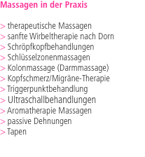 Massagen in der Praxis